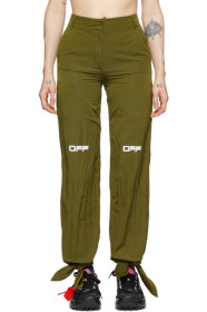 Off-White - Green Nylon Bow Lounge Pants