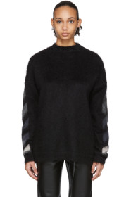 Off-White - Pull en mohair brossé noir