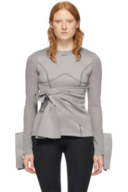 Off-White - Grey Jersey Wrap Sweatshirt