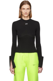 Off-White - Pull molletonné noir Active Multi Detail