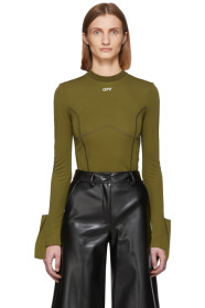 Off-White - Pull molletonné vert Active Multi Detail