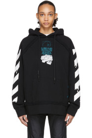 Off-White - Pull à capuche noir Dripping Arrows 'Incompiuto'