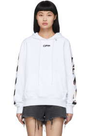 Off-White - White Caravaggio Arrows Slim Hoodie