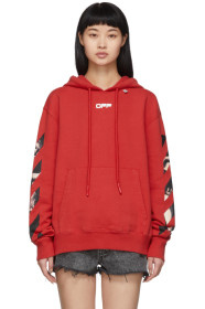 Off-White - Red Caravaggio Arrows Slim Hoodie