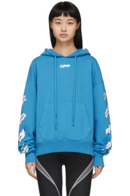 Off-White - Blue Airport Tape Hoodie