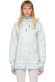 Off-White - 蓝色 Puzzle Arrows 扎染连帽衫