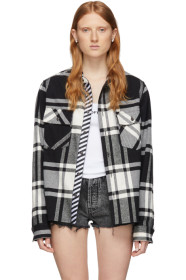 Off-White - SSENSE 限定 ブラック & ホワイト ステンシル シャツ