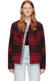 Off-White - SSENSE Exclusive Red & Black Stencil Shirt