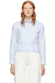Off-White - Blue Waves Cropped Shirt