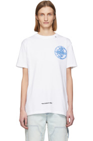 Off-White - ホワイト グローインザダーク 3D クロス T シャツ