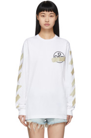 Off-White - ホワイト テープ アロー ロング スリーブ T シャツ