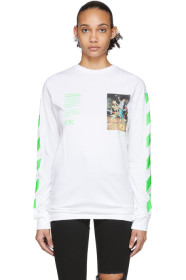 Off-White - ホワイト Pascal ペイント ロング スリーブ T シャツ