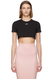 Off-White - SSENSE 限定 ブラック リブ T シャツ