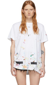 Off-White - SSENSE 限定 ホワイト & マルチカラー ペイント スプラッター T シャツ