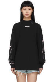 Off-White - ブラック Caravaggio アロー オーバー ロング スリーブ T シャツ
