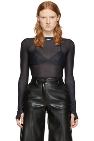 Off-White - Black Basic Sheer T-Shirt