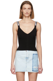 Off-White - ブラック インダストリアル ニット タンク トップ