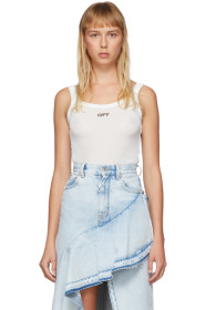 Off-White - White Stretch Rib Tank Top