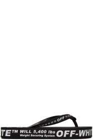Off-White - Black Logo Flip Flops