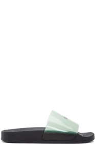 Off-White - Blue Logo Pool Slides