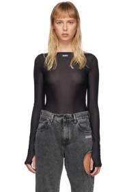 Off-White - Black Basic Sheer Bodysuit