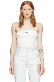 Off-White - White Strapless Bodysuit