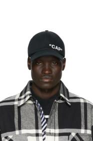 Off-White - SSENSE 独家发售黑色 Quote 棒球帽