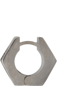 Off-White - Silver Single Hexnut Earring