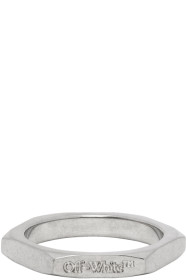 Off-White - 银色 Small Hexnut 戒指