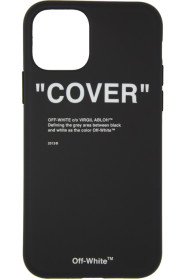 Off-White - Étui pour iPhone 11 noir Quote exclusif à SSENSE