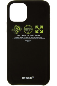 Off-White - Étui pour iPhone 11 noir et jaune Multi Symbols