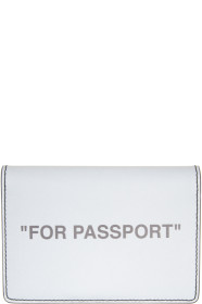 Off-White - Silver Quote Passport Holder
