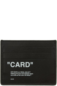 Off-White - SSENSE 独家发售黑色 & 白色 Quote 卡包
