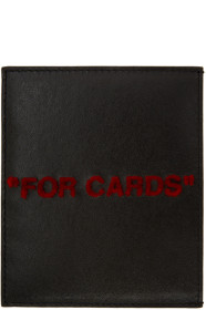 Off-White - Black & Red Quote Card Holder