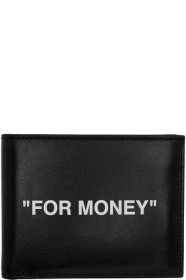 Off-White - Black Quote Bifold Wallet