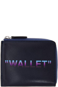 Off-White - SSENSE Exclusive Black Quote Zip Wallet