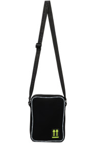 Off-White - Black Bonded Jersey Man Bag
