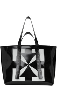Off-White - Black Leather Arrow Tote