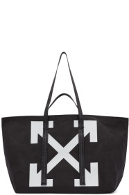 Off-White - Black Canvas Arrows Commercial Tote