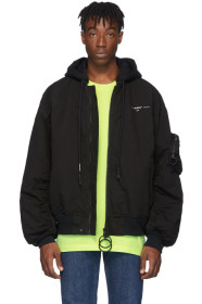 Off-White - Blouson aviateur noir Vintage