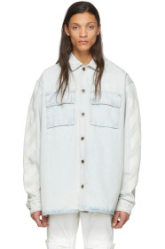Off-White - ブルー デニム Diag オーバーサイズ シャツ