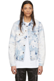 Off-White - 白色 & 蓝色 Slim Arrows 牛仔夹克