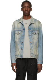 Off-White - Blue Denim Airport Tape Jacket
