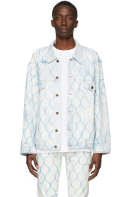 Off-White - Off-White & Blue Denim Fence Jacket