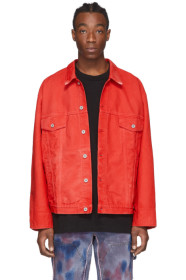 Off-White - 红色 Arrows 牛仔夹克