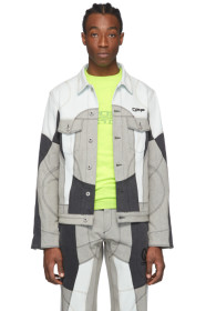 Off-White - 蓝色 & 灰色 Arrows Climber 牛仔夹克