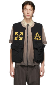 Off-White - Veste utilitaire noire Multisym Skydive