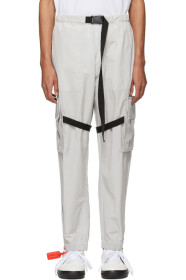 Off-White - Grey Nylon Cargo Pants