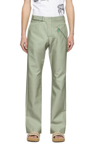 Off-White - Green Contour Tailored Trousers