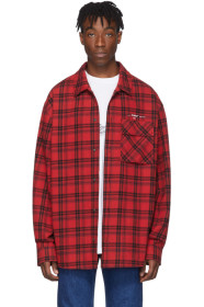Off-White - レッド フランネル チェック シャツ